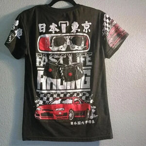 Mens Small Fresh Laundry Tshirt Black and Red/Vintage